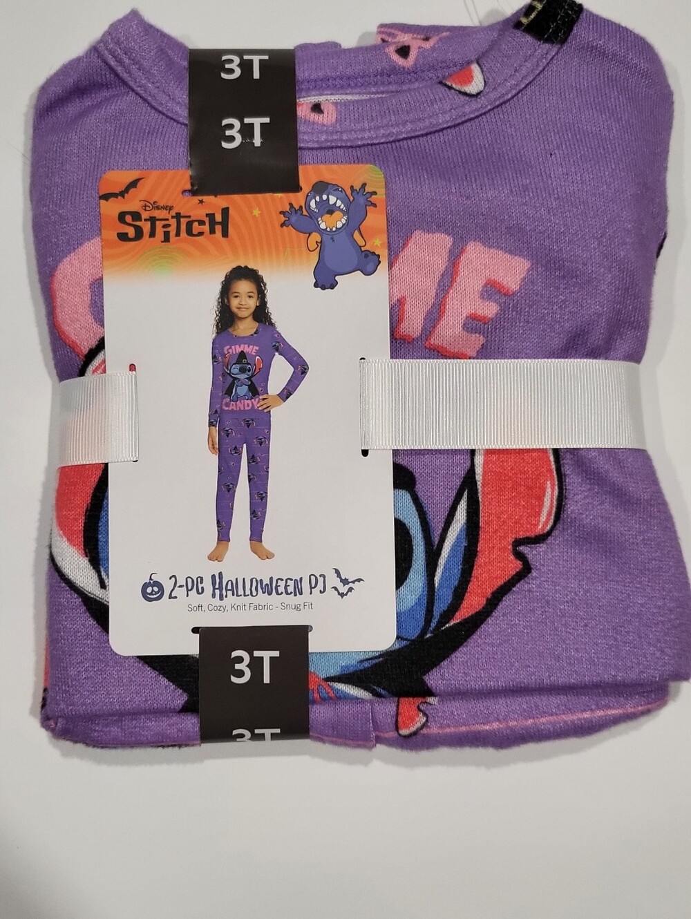 Disney Purple Stitch Halloween 2-Piece Pajama Set - 3T